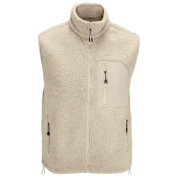 SOLS Unisex Adult Fury Sherpa Body Warmer / Shear Beige/Beige - Picture 1 of 3